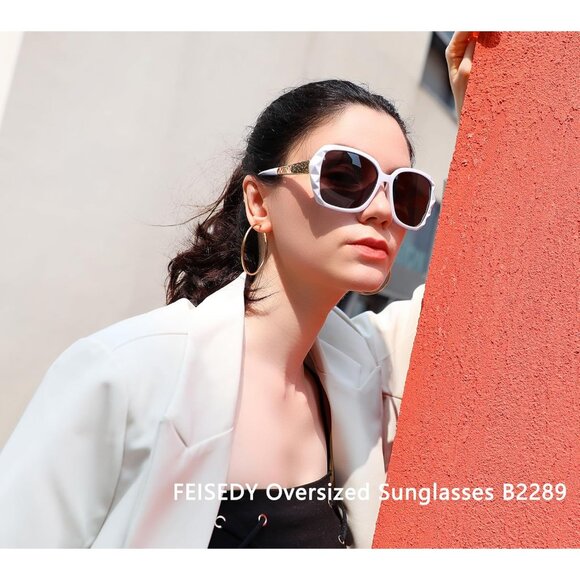 Women's White Crystal Square Sunglasses Sparkling Composite Shiny Frame Design - Picture 2 of 8